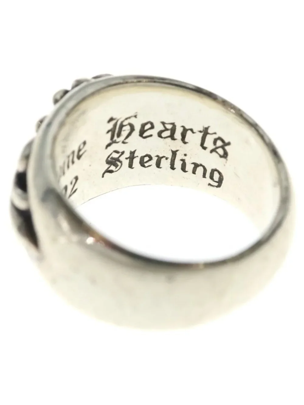 Chrome Hearts Flrl Crs Floral Cross Ring Silver